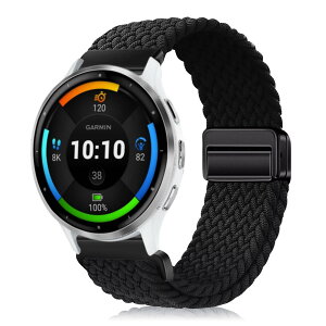 �y���������z[YealRed] �o���h 22mm For Garmin Venu 4/3 45mm/Forerunner 570 47mm/Venu 2 /Vvoactive 4 �����p�X�g���b�v �e���i�C������ �ւ��x���g �ґg�X�g���b�v ���C�o�b�N�� �����x���g �}�O�l�b�g�o���h �R