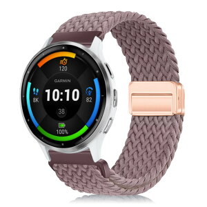 �y���������z[YealRed] �o���h 22mm For Garmin Venu 4/3 45mm/Forerunner 570 47mm/Venu 2 /Vvoactive 4 �����p�X�g���b�v �e���i�C������ �ւ��x���g �ґg�X�g���b�v ���C�o�b�N�� �����x���g �}�O�l�b�g�o���h �R