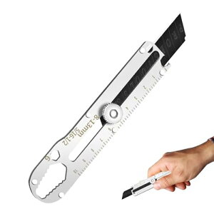 【送料無料】PAVIKE カッターナイフ 多機能 カッターナイフ レンチ 【替刃10枚】 段ボールカッター 万能ツールカッター 多機能 カッターナイフ 栓抜き カッターナイフ 測定 カッターナイフ パ