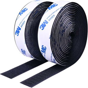 【送料無料】LUYING マジックテープ 強力 マジック付きテープ 両面テープ付き 強粘着裏糊付 オス・メス 耐熱 防水 工業用 業務用 家庭用 網戸用 (幅30mm×長3M)