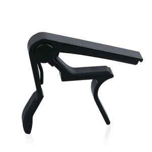 【送料無料】LUYING アコギ カポ トリガーテンション調整可能 クイックチェンジ エレキギター/ユークリ/アコーディオン/ギター など用 ブラック