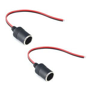 【送料無料】ALLVD 車の充電器 シガーソケット 電源ソケット 車 シガーソケット 増設 電源プラグ端子 12V/24V車用 対応 シガーライターメスソケットケーブル 2個入り