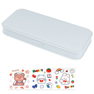 【送料無料】IRRVIN 筆箱 ペンケース 筆箱 大容量 箱型 シンプル ペンポーチ 筆入れ 無地 ステッカー付き 多機能 ツールペンケース 中小学生 高校生 大学生 男の子 女の子 子供 大人用 ペンケ