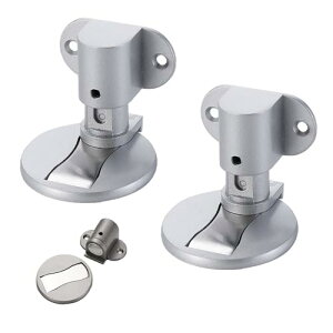 【送料無料】Refoiner ドアストッパー マグネット ドアストッパー 室内玄関 扉 ストッパー 強力ドアキャッチャー 高さ調整可能 磁石固定式玄関ドア 取付簡単ドア マグネット シルバー 2個