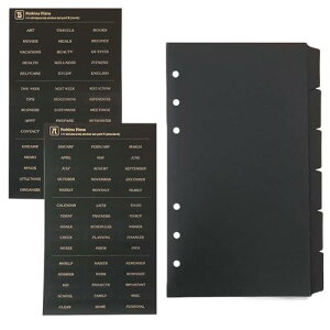 【送料無料】ESJNNK インデックスカード A5 仕切カード 7個 6穴 PP製 ルーズリーフ インデック仕切りa5 ファイル インデックスシート 防水性 耐久性 ノート/ジャーナル/手帳用 オフィス用品 学習