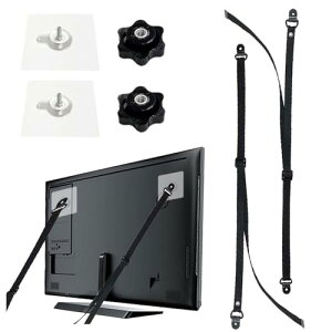 【送料無料】テレビ 転倒防止ベルト 転倒防止 テレビ固定 落下防止 ベルト TV 家具 てんとう防止 耐震 固定 ボルトと 地震対策 防災グッズ 穴あけ不要 二次災害防止 2 件