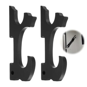 【送料無料】TVETE 刀置き 壁掛け 壁掛け 刀掛け 【ニ本掛】 木製 壁掛けフック 密度板 密度ボード ブラック 黒 シンプル 刀掛け台 武道館 装飾用 自由設置 和風 木刀 竹刀 脇差 剣置き 和室 壁