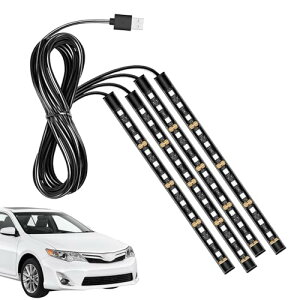 【送料無料】EsiFare テープライト led usb充電式 らいと 青色 48連 車内 アクセサリー ルームランプ 室内灯 車内灯 雰囲気ライト 取付簡単 足元ランプ 12v 照明 装飾 車載 usbらいと 車 ledランプ