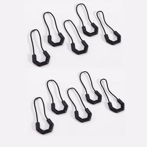 【送料無料】DEVENTORZ ジッパータブ 交換用 ジッパープル 10個セット 黒 グレー つかみやすい 取り付け簡単 ファスナー 修理 チャック アクセサリー 部品 延長 実用的ファスナーパーツ