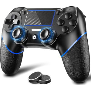 【送料無料】Chayoo PS4 コントローラー 無線【2025年NEWモデル】Bluetooth接続 600mAh大容量 ジャイロセンサー機能 振動機能 連射機能 反応速い 遅延なし イヤホンジャック 充電ケーブル付き プレス