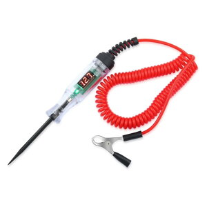 【送料無料】YFFSFDC 車用回路電圧テスター デジタルDC3-48V検電テスター 性能テストペン型コード付 LEDオートテスター 通電・極性・導通確認タイプ 車用診断ツール 自動車整備ツール