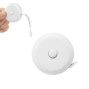 【送料無料】LeTradeJP メジャー 巻き尺 バスト ウエスト 測定 センチ メジャー 200cm 79inch 手芸 洋裁 巻尺 両面目盛 ロングメジャー オート自動巻取 軽量(ホワイト)