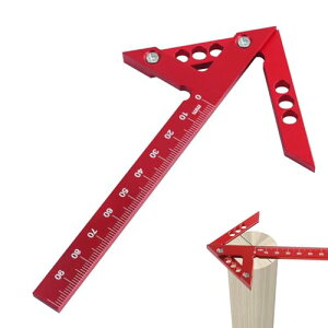 【送料無料】EsiFare 直角定規 木工定規 スコヤ ケガキ工具 45°スコヤ 止型定規 木工スクライブ 大工ケガキ工具 アルミニウム大工定規 多機能 木工測定ツール 高精度 目盛りあり 木工 職人 建