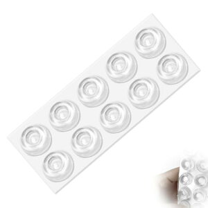 【送料無料】TVETE 戸当りクッション クッションゴム 戸当たりゴム【10個入り】家具用 足 丸型 クッション 衝撃吸収性と滑り止め性 衝撃音 キズ防止 丸型透明 22*10mm