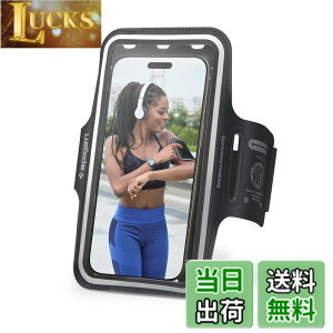 �y���������zSpigen �����j���O �A�[���o���h �X�}�z �ő�6.9�C���`�Ή� ���y�� �h�� iPhone 15 14 13 12 11 Pro Max, Samsung S24 S23 Ultra �Ή� �A�[���o���h AMP07187 (�u���b�N)