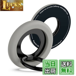�y���������zSpigen �i�m�|�b�v�E�}�O�t�B�b�g MagSafe �Ή� �X�}�z�����O iPhone 16 �Ή� �y�X�}�z�X�^���h�^�L�b�N�X�^���h�@�\�z �}�O�l�b�g�� �����h�~ �V���R�� ���^�������O AMP09032�i�g����