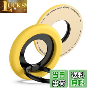 �y���������zSpigen �i�m�|�b�v�E�}�O�t�B�b�g MagSafe �Ή� �X�}�z�����O iPhone 16 �Ή� �y�X�}�z�X�^���h�^�L�b�N�X�^���h�@�\�z �}�O�l�b�g�� �����h�~ �V���R�� ���^�������O AMP09027�i�}���S