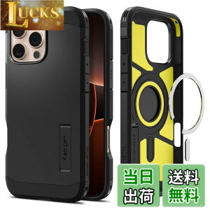 �y���������zSpigen iPhone 16 Pro Max �P�[�X MagSafe�Ή� �}�O�l�b�g���� �X�^���h �}�b�g �ϏՌ� �ČRMIL�K�i �^�t�E�A�[�}�[�iAI�j�E�}�O�t�B�b�g ACS08013 (�u���b�N)