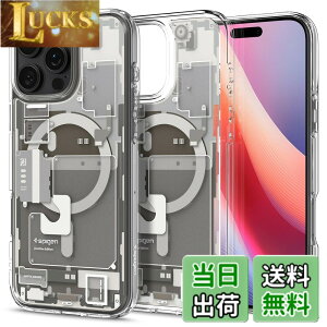 �y���������zSpigen iPhone 16 Pro Max �P�[�X MagSafe�Ή� �N���A �X�g���b�v�z�[�� �ČRMIL�K�i �E���g���E�n�C�u���b�h�E�}�O�t�B�b�g ACS08381 (�[���E�����E�i�`�������E�`�^�j�E��)