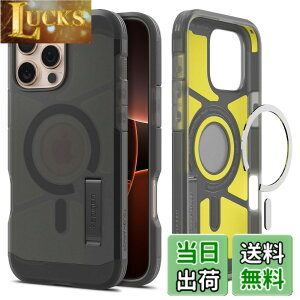 �y���������zSpigen iPhone 16 Pro Max �P�[�X MagSafe�Ή� �}�O�l�b�g���� �X�^���h �}�b�g �ϏՌ� �ČRMIL�K�i �^�t�E�A�[�}�[�iAI�j�E�}�O�t�B�b�g ACS08502 (�t���X�g�E�u���b�N)