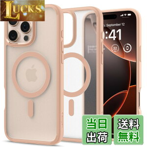 �y���������zSpigen iPhone 16 Pro Max �P�[�X MagSafe�Ή� ������ �N���A �X�g���b�v�z�[�� �ČRMIL�K�i �E���g���E�n�C�u���b�h�E�}�O�t�B�b�g ACS08689 (�t���X�g�E���[�Y�E�`�^�j�E��)