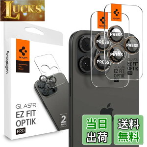 �y���������zSpigen iPhone 16 Pro �J�����ی� iPhone 16 Pro Max �J�����ی�t�B���� 9H�d�x�����K���X ���[�Y �����Y�v���e�N�^�[ 2����