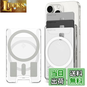 �y���������zSpigen MagSafe�Ή��J�[�h�P�[�X �y���ʃ}�O�l�b�g�ŃX�}�[�g�Ȋ��p�z iPhone 16/15/14/13/12�V���[�Y�Ή� �N���A �����J�[�h�P�[�X ���͂Ȏ��� �E���g���E�n�C�u���b�h�E�}�O�t�B�b�g