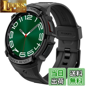 �y���������zSpigen Galaxy Watch 6 Classic 47mm �o���h ��̌^ �P�[�X �ϏՌ� PC TPU ��d�\�� �X�|�[�c�o���h ���� �Ռ� �z�� �ϋv�� ���h�~ ���M�b�h�E�A�[�}�[�E�v�� ACS06488 (�u���b�N)