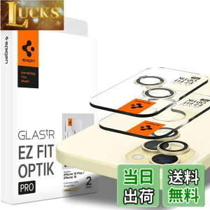�y���������zSpigen Glas tR EZ Fit Optik Pro iPhone 15/15 Plus/14/14 Plus �p �J�����t�B���� �ی� iPhone 15/15 Plus �Ή� �J���� �����Y �N���A �C�G���[ 2����