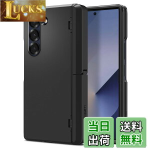 �y���������zSpigen Galaxy Z Fold 6 �P�[�X �X�^���h�t�� ���͕ی� �q���W�ی� �w�ʕی� �S�ʕی� �ϏՌ� ���C�����X�[�d�Ή� �^�t�E�A�[�}�[�E�v�� P ACS07826 (�u���b�N)