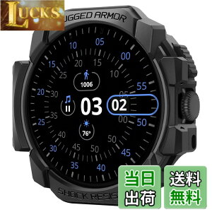 �y���������zSpigen Google Pixel Watch 3 45mm �P�[�X ���� �Ռ� �z�� �^�t�l�X�f�U�C�� ���菝 �h�~ �ϏՌ� �ی�J�o�[ ���M�b�h�E�A�[�}�[ ACS07597 (�}�b�g�E�u���b�N)