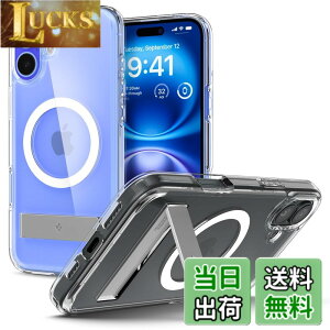 �y���������zSpigen iPhone 16 Plus �P�[�X �N���A MagSafe�Ή� �ϏՌ� �X�^���h�t�� ���ϖh�~ �o���p�[ �ČRMIL�K�i �E���g���E�n�C�u���b�hS�E�}�O�t�B�b�g ACS08082 (�N���X�^���E�N���A)