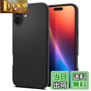 �y���������zSpigen iPhone 16 Plus �P�[�X TPU �\�t�g �ϏՌ� �X�g���b�v�z�[�� �ČRMIL�K�i ���L�b�h�E�G�A ACS08066 (�}�b�g�E�u���b�N)