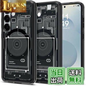 �y���������zSpigen Galaxy S25 �P�[�X Magfit�Ή� �N���A �X�g���b�v�z�[�� �ČRMIL�K�i �E���g���E�n�C�u���b�h�E�}�O�t�B�b�g ACS09003 (�[���E�����E�u���b�N)