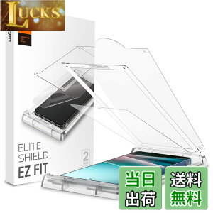 �y���������zSpigen Galaxy S25 Ultra �t�B���� �w��F�ؑΉ� �\��t���L�b�g�t�� TPU�f�� �M�����N�V�[S25�E���g���Ή� �ی�t�B���� �i�m�R�[�e�B���O ��U�h�~ 2���� EZ Fit EliteShield AFL09080