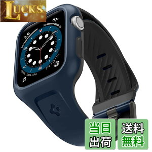 �y���������zSpigen Apple Watch �o���h 44mm �y Apple Watch SE2 / SE / 6 / 5 / 4 �Ή� �z ��̌^ ���������\ �V���R�� �X�|�[�c�o���h ���L�b�h�E�G�A�[�E�v�� (�u���[)