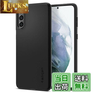 �y���������zSpigen Galaxy S21 �P�[�X [ SC-51B | SCG09 ] �ɔ� �����Y�ی� �C�菝�h�~ ���^�J�o�[ �y�� �w��h�~ �V���v�� �}�b�g�d�グ ���C�����X�[�d�Ή� �V���E�t�B�b�g ACS02418 (�u���b�N)