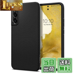�y���������zSpigen Galaxy S22 �P�[�X [ SC-51C | SCG13 ] ����2.2mm ����~�� �����₷�� �ϏՌ� �ČRMIL�K�i�擾 ���^ �y�� ���C�����X�[�d�Ή� ���L�b�h�E�G�A�[ ACS03986 (�}�b�g�E�u���b�N)