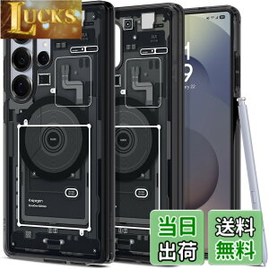 �y���������zSpigen Galaxy S25 Ultra �P�[�X Magfit�Ή� �N���A �X�g���b�v�z�[�� �ČRMIL�K�i �E���g���E�n�C�u���b�h�E�}�O�t�B�b�g ACS08957 (�[���E�����E�u���b�N)