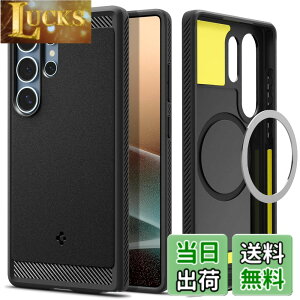 �y���������zSpigen Galaxy S25 Ultra �P�[�X Magfit�Ή� �ϏՌ� TPU �\�t�g �}�b�g �ČRMIL�K�i ���M�b�h�E�A�[�}�[�E�}�O�t�B�b�g ACS08951 (�}�b�g�E�u���b�N)