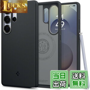 �y���������zSpigen Galaxy S25 Ultra �P�[�X Magfit�Ή� �ϋv�� �\�t�g �ق��肪�t���ɂ����f�� �c�[�g���J���[ �i�m�|�b�v�E�}�O�t�B�b�g ACS09057 (�u���b�N�E�Z�T�~)