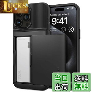�y���������zSpigen �y�n��18�N�̋Z�p�́z iPhone 15 Pro �P�[�X �蒠�^ �J�[�h 2�� ���[ �ϏՌ� �ČRMIL�K�i�擾 �����Y�ی� �C�菝�h�~ ���C�����X�[�d �X�����E�A�[�}�[ CS ACS06728 (�u���b�N)