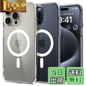 �y���������zSpigen �y�n��18�N�̋Z�p�́z iPhone 15 Pro �P�[�X MagSafe �N���A �ϏՌ� �ČRMIL�K�i�擾 �X�g���b�v�z�[�� ���ϗ}�� ���� �X�g���b�v�z�[�� �}�O�l�b�g���� 2�d�\�� �����Y�ی� �C��