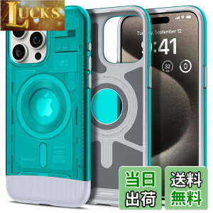 �y���������zSpigen �y�n��18�N�̋Z�p�́z iPhone 15 Pro �P�[�X MagSafe �ϏՌ� �ČRMIL�K�i�擾 ������ iMac�f�U�C�� �}�O�l�b�g���� �����Y�ی� �C�菝�h�~ MagSafe ���C�����X�[�d�Ή� �N���V�b�N�EC1