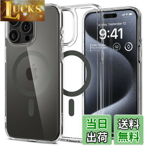 �y���������zSpigen �y�n��18�N�̋Z�p�́z iPhone 15 Pro �P�[�X MagSafe �N���A �ϏՌ� �ČRMIL�K�i�擾 �X�g���b�v�z�[�� ���ϗ}�� ���� �X�g���b�v�z�[�� 2�d�\�� �����Y�ی� �C�菝�h�~ MagSafe ���C