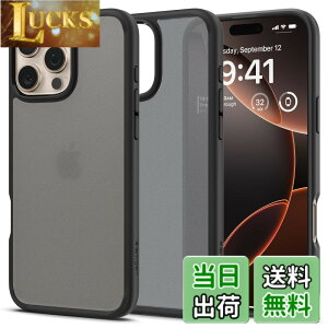 �y���������zSpigen �y�n��18�N�̋Z�p�́ziPhone 16 Pro �P�[�X ������ �N���A �X�g���b�v�z�[�� �ČRMIL�K�i �o���p�[ �ϏՌ� �E���g���E�n�C�u���b�h ACS08124 (�t���X�g�E�u���b�N)