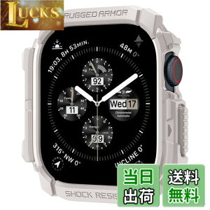 �y���������zSpigen Apple Watch 10 �P�[�X 46mm AppleWatch10 �Ή� ���� �Ռ� �z�� �^�t�l�X�f�U�C�� �ی�J�o�[ �A�b�v���E�H�b�`�P�[�X ���M�b�h�E�A�[�}�[ ACS08600 (�f���[���x�[�W��)