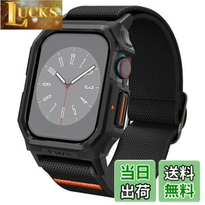 �y���������zSpigen Apple Watch 10 46mm �P�[�X AppleWatch10 �Ή� �P�[�X �o���h ��̌^ �R���p�`�u�� �\�����[�v �X�|�[�c �����\ �t�@�u���b�N ���C�g�E�t�B�b�g�E�v�� ACS08609 (�}�b�g�u���b�N)
