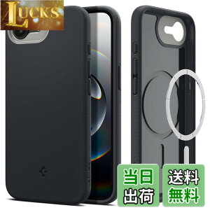 �y���������zSpigen �y�n��18�N�̋Z�p�́z iPhone 16e �P�[�X MagSafe�A�N�Z�T���[�Ή� �}�O�l�b�g���� �X�g���b�v�z�[�� �ČRMIL�K�i �i�m�|�b�v�E�}�O�t�B�b�g ACS09155 (�u���b�N�E�Z�T�~)