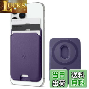 �y���������z[Spigen] MagSafe�Ή� �J�[�h�P�[�X �y�J�[�h3�� �J�[�h����z �}�O�l�b�g���� �������U�[ ���C�V�[���h �X���� �w�� �E�H���b�g iPhone 15, iPhone 14, iPhone 13, iPhone 12 �Ή� �}�O�l�b�g �X